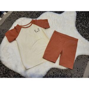 Garanimals rust color/white toddler girl outfit
